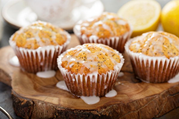 Frozen Lemon & Poppy Seed Muffins